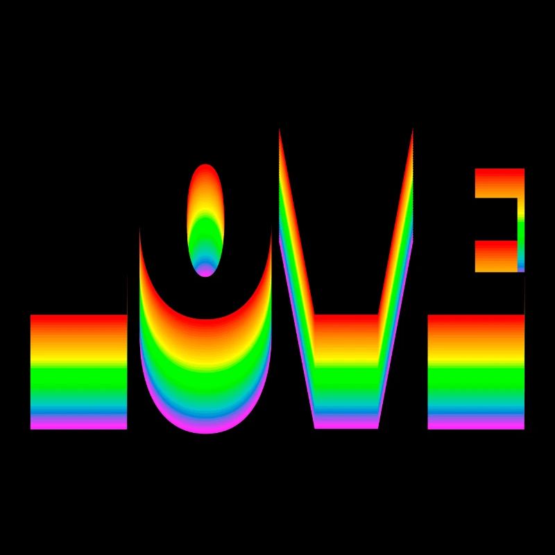 Love Text Arc-en-ciel