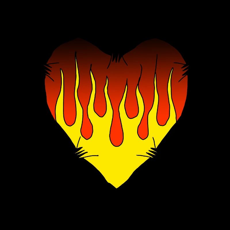 Flammenherz im Draht