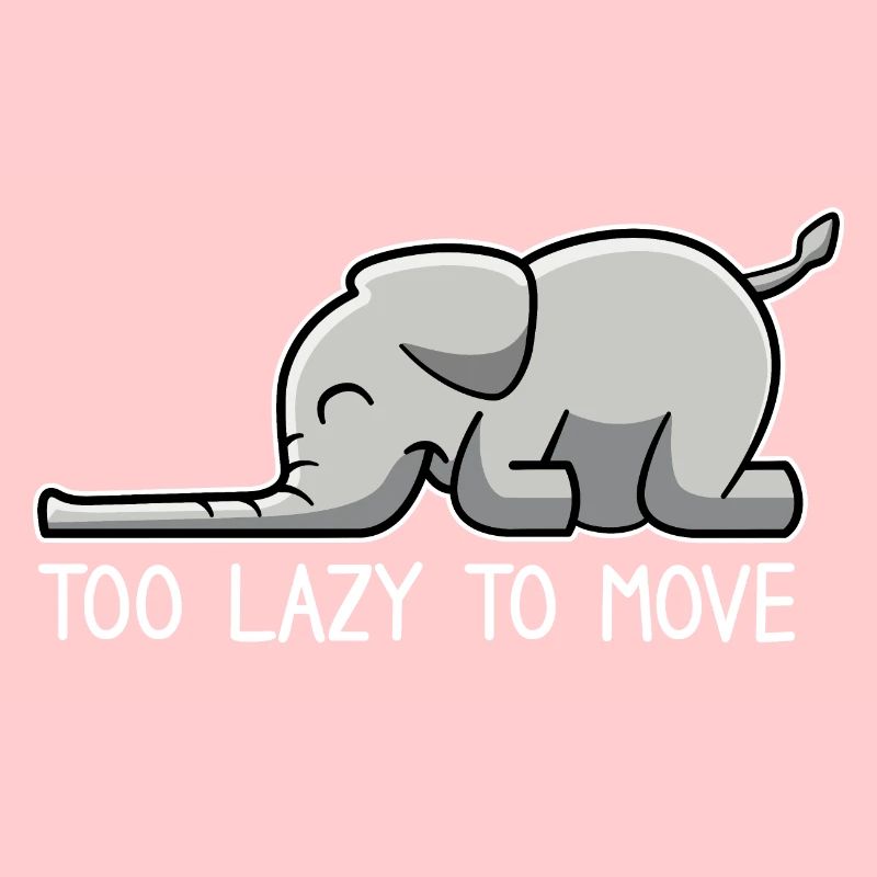 Elefant too lazy to move