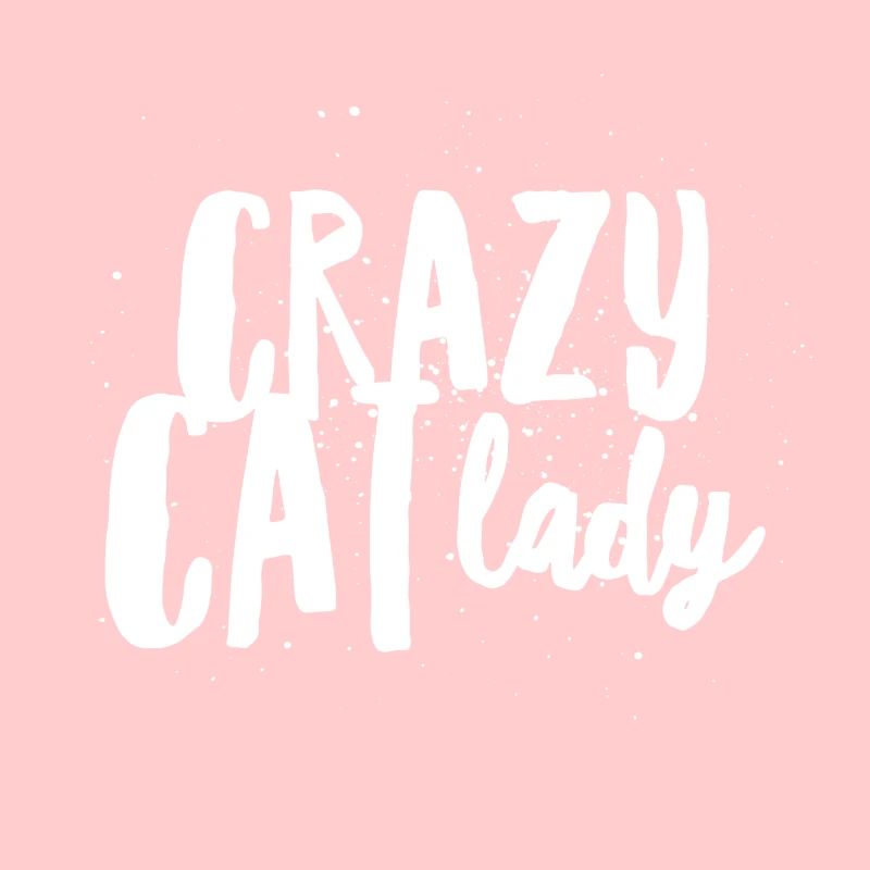 Fille folle d’amant drôle de chat de dame de chat