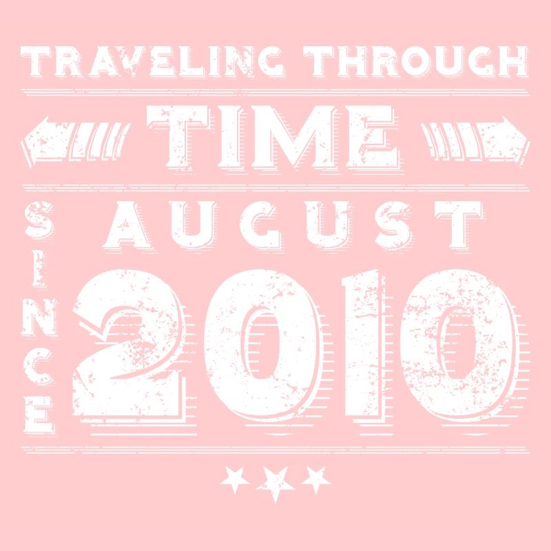 Vintage Zeitreise Geburtstags Design August 2010
