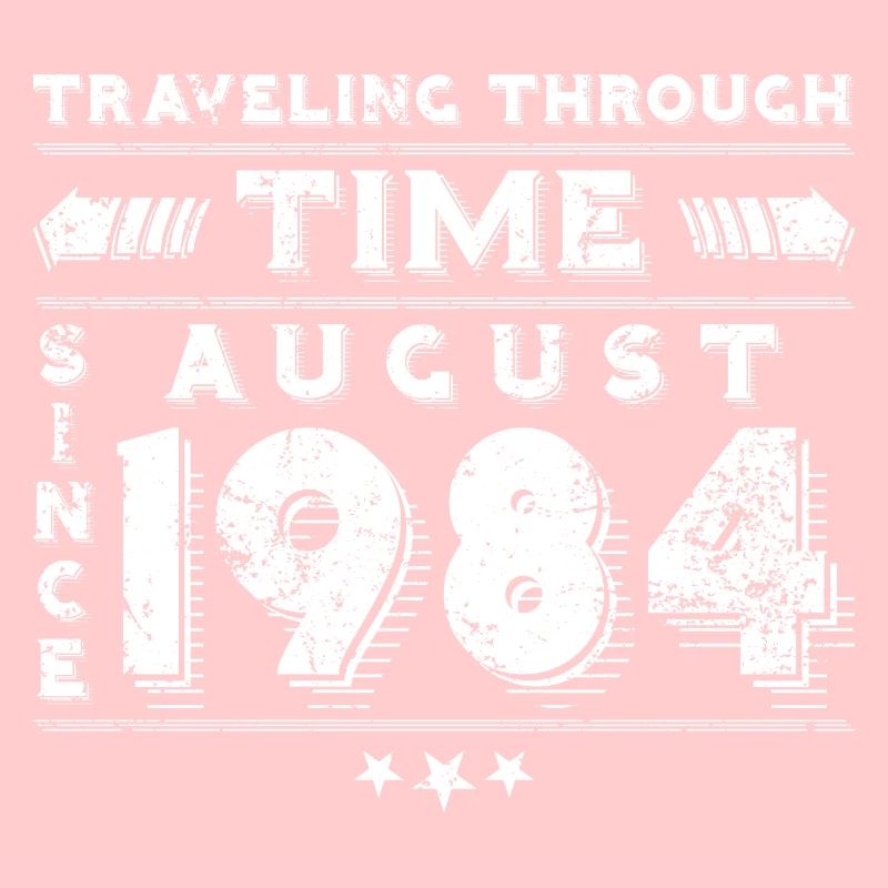 Vintage Zeitreise Geburtstags Design August 1984