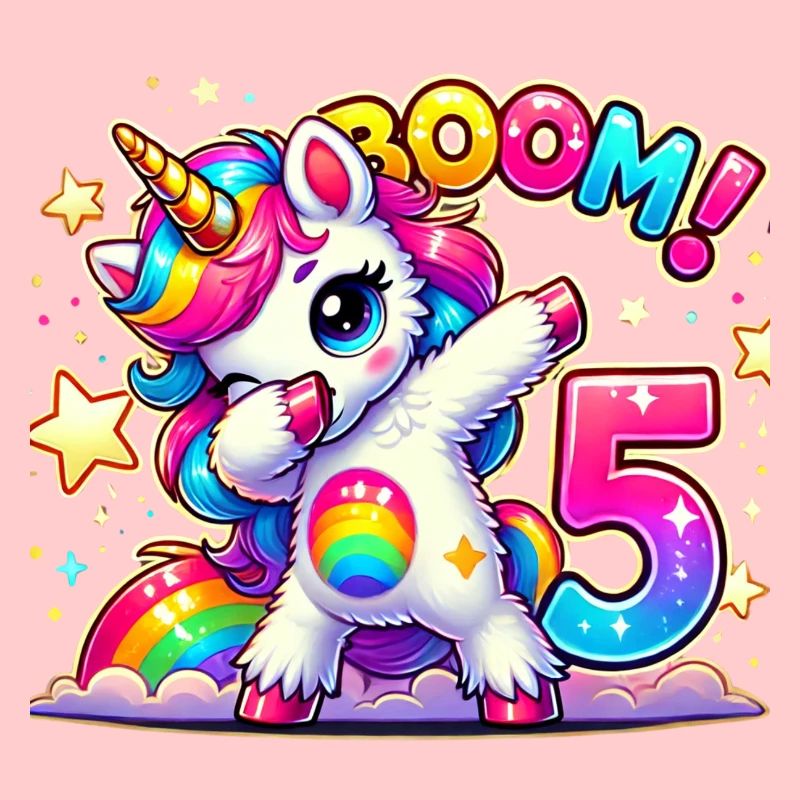 Einhorn Dab Geburtstagsshirt 5