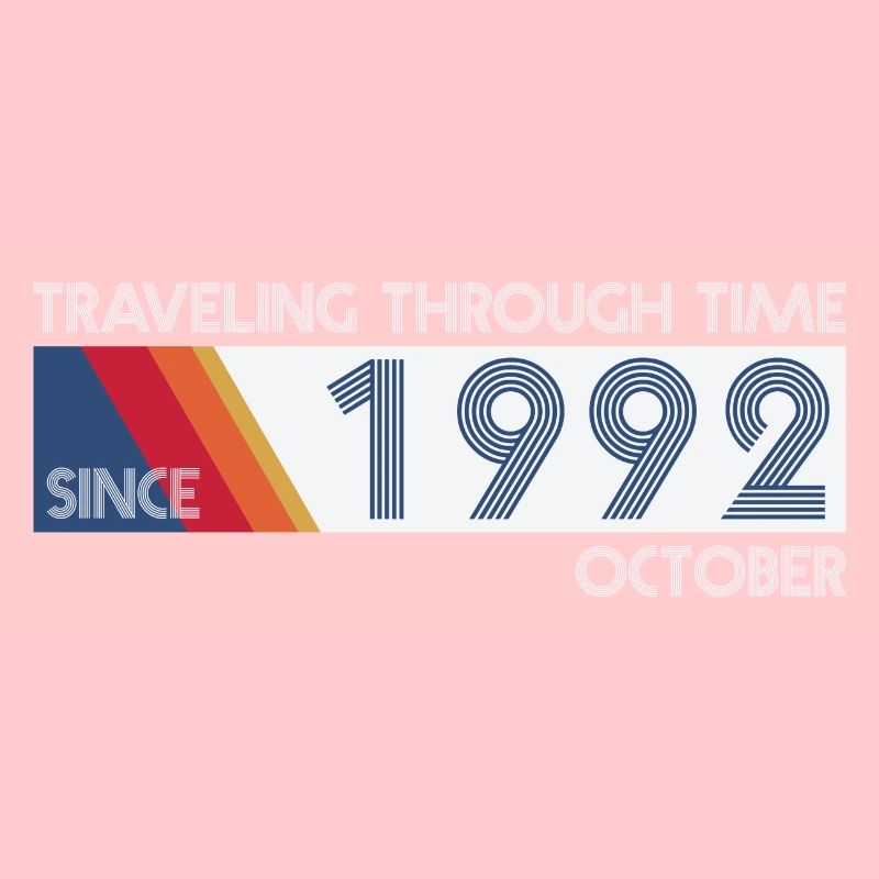 Conception drôle d'anniversaire de voyage dans le temps octobre 1992