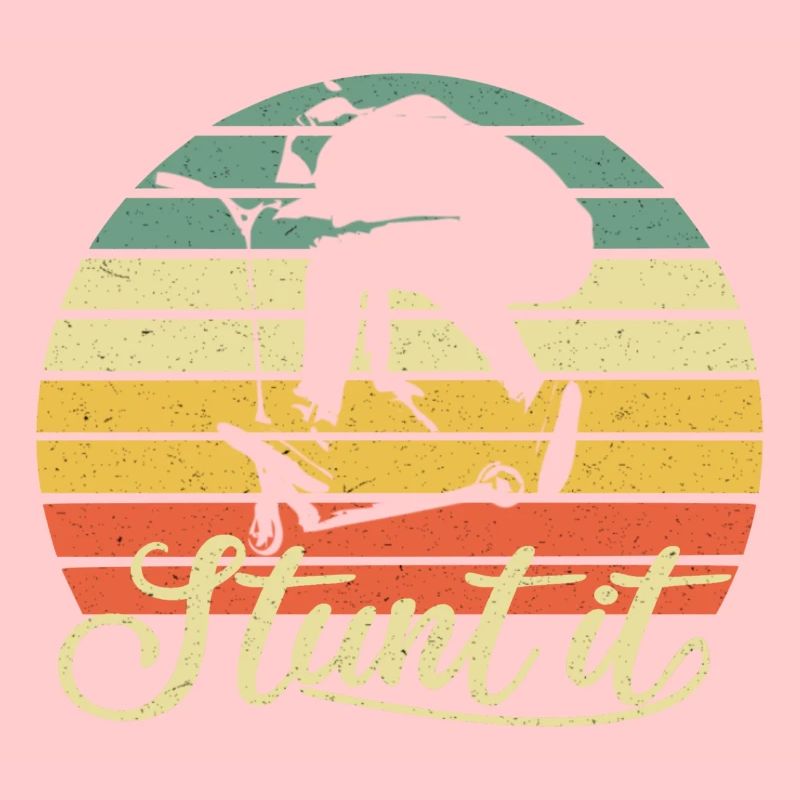 Scooter Stunt Tretroller E-Roller retro Geschenk