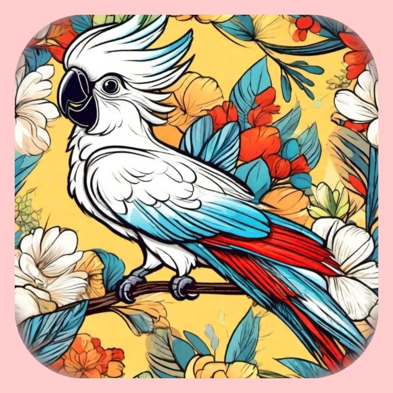 perroquet cacatoès mignon