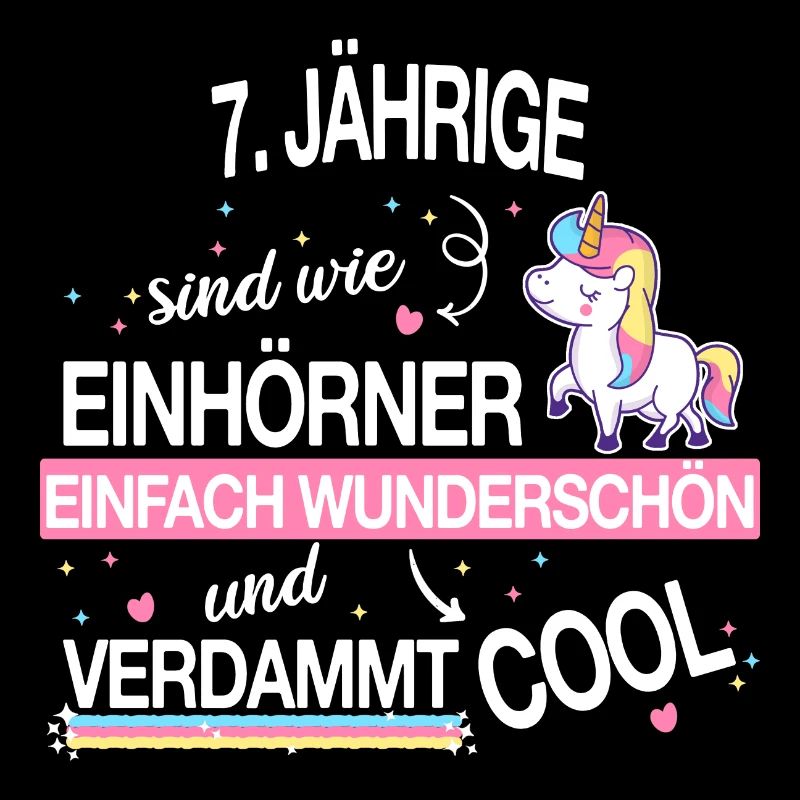 Geburtstag 7 Geburtstag Einhorn Spruch Party