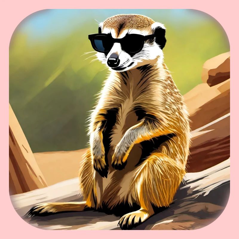 Suricate mignon avec lunettes de soleil