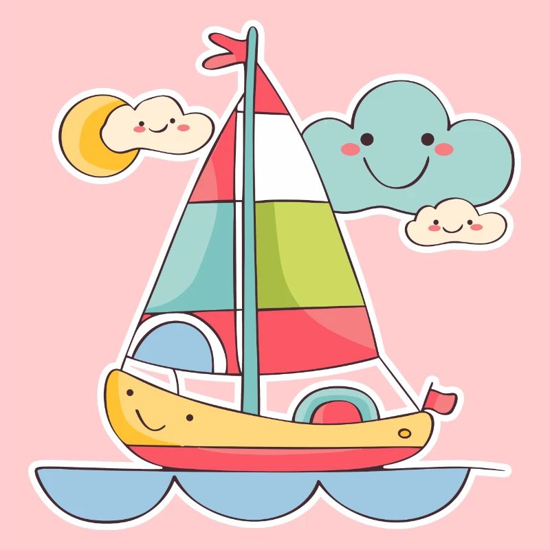 Look de bande dessinée de voile