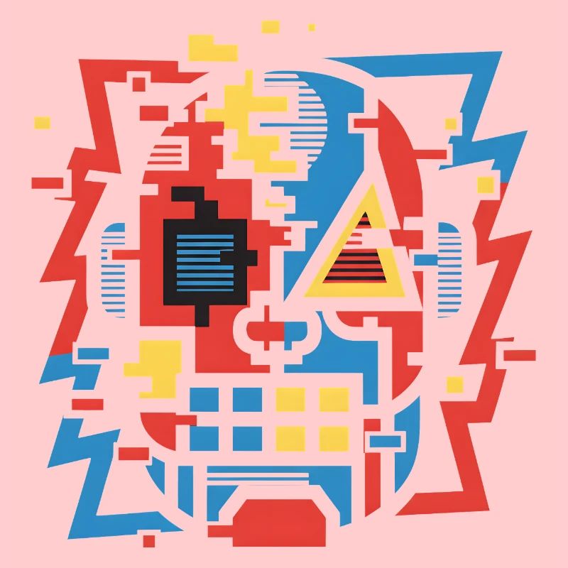 Abstract Glitch Face