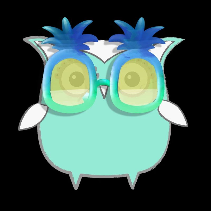 Eule, Comic,mint,Sonnenbrllle, Ananas,sommer