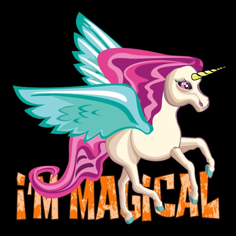 Unicorn "I'm magical", süßes Einhorn mit Spruch