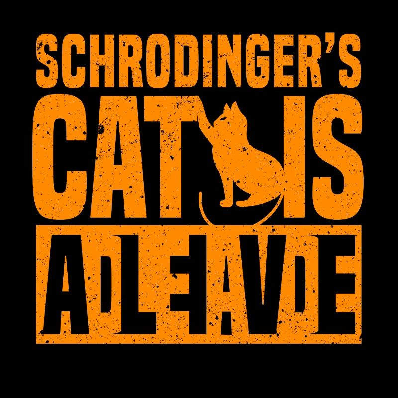 Schrödinger's Katze lebt stirbt lebendig oder tot
