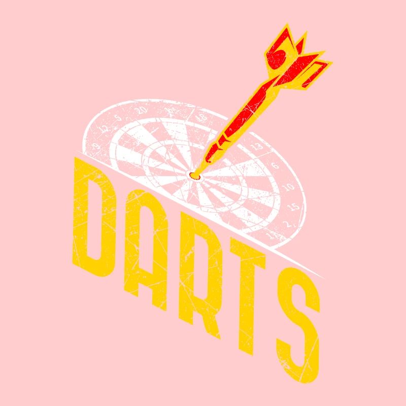 Cool darts shirt with dart board and darts