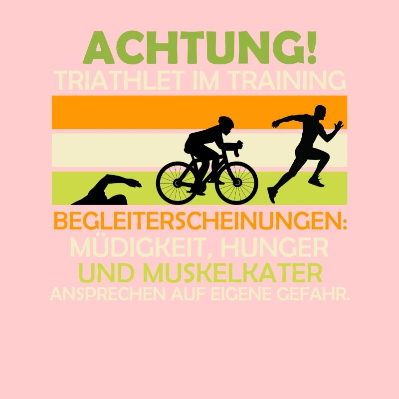 Triathlon Spruch Triathlet im Training Müdigkeit