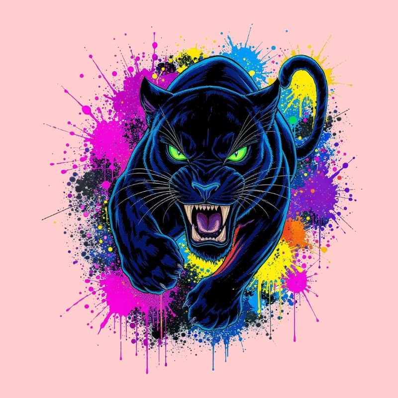 Explosion de couleurs de la Panthère Néon