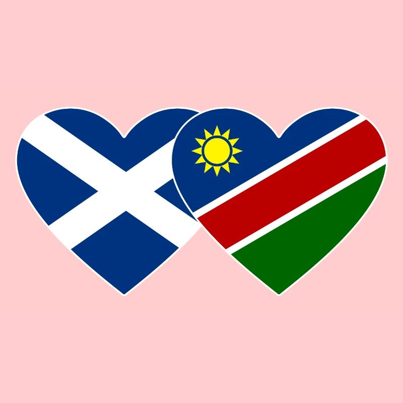 Scotland Namibia Flag Heart