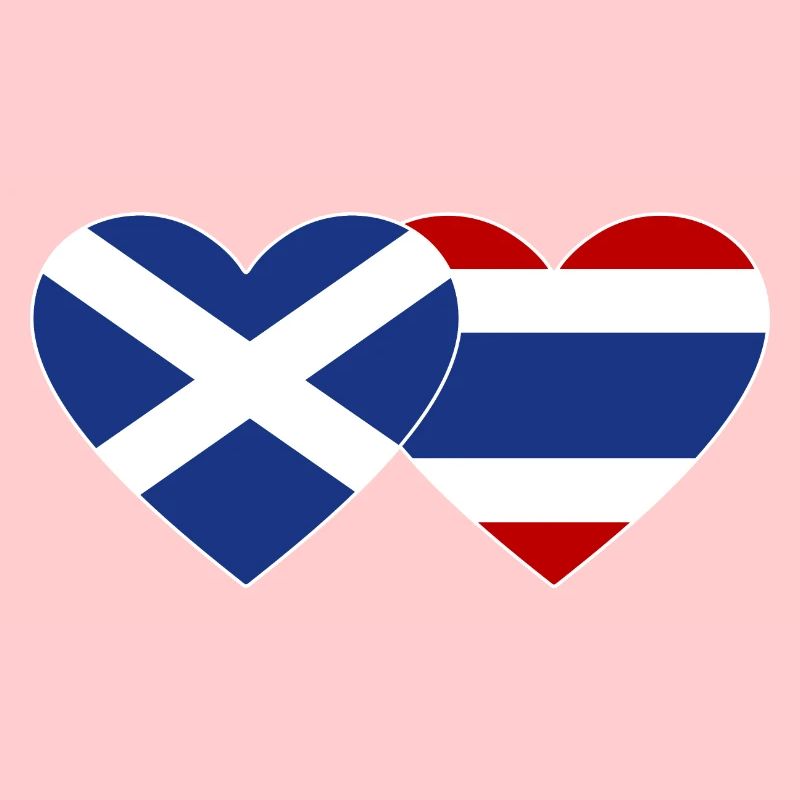 Ecosse Thaïlande Drapeau Coeur