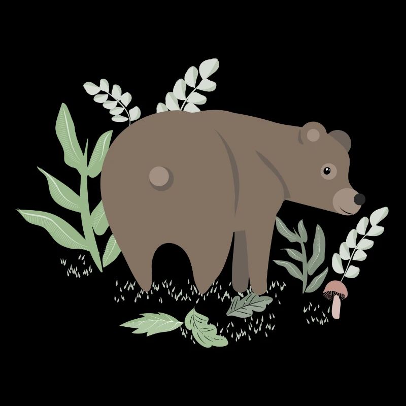 Ours brun dans la forêt