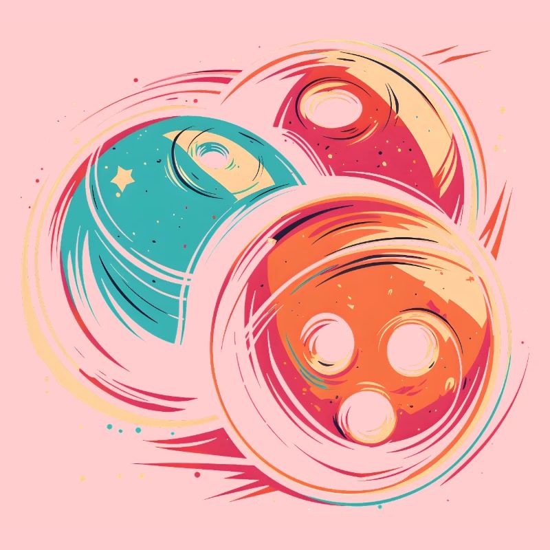 Boules de bowling Synthwave