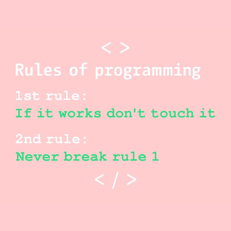 Regeln der Programmierung