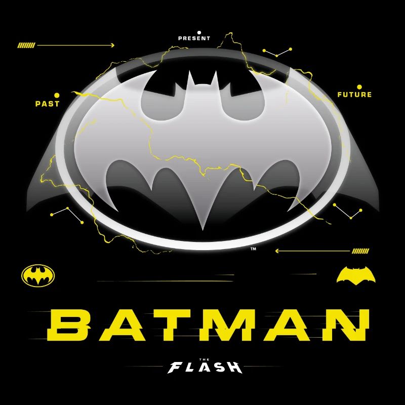 The Flash Old School Classic Batman Logo In Grey