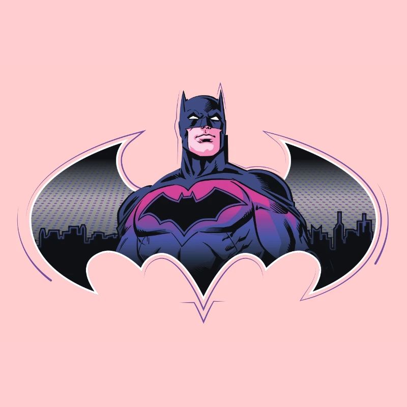 Batman Cool Design With Logo And Pink Suit