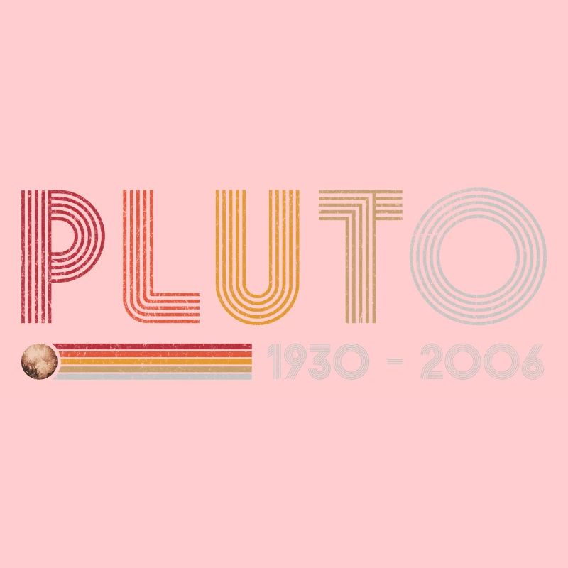 Pluto Vergessen Sie niemals Retro-Wissenschaft und Astronomie