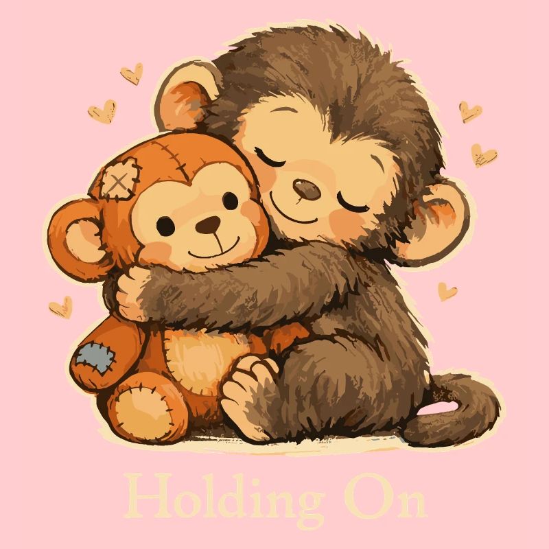 Ängstlicher Affe Emotional Support