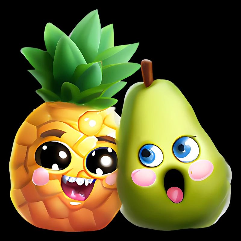 Pineapple Pear Love - Cute Fruit Design