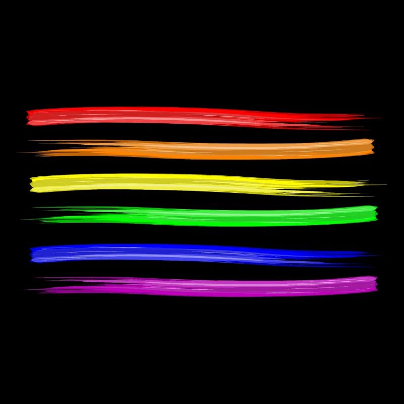 Rayures de couleurs arc-en-ciel coups de pinceau LGBT