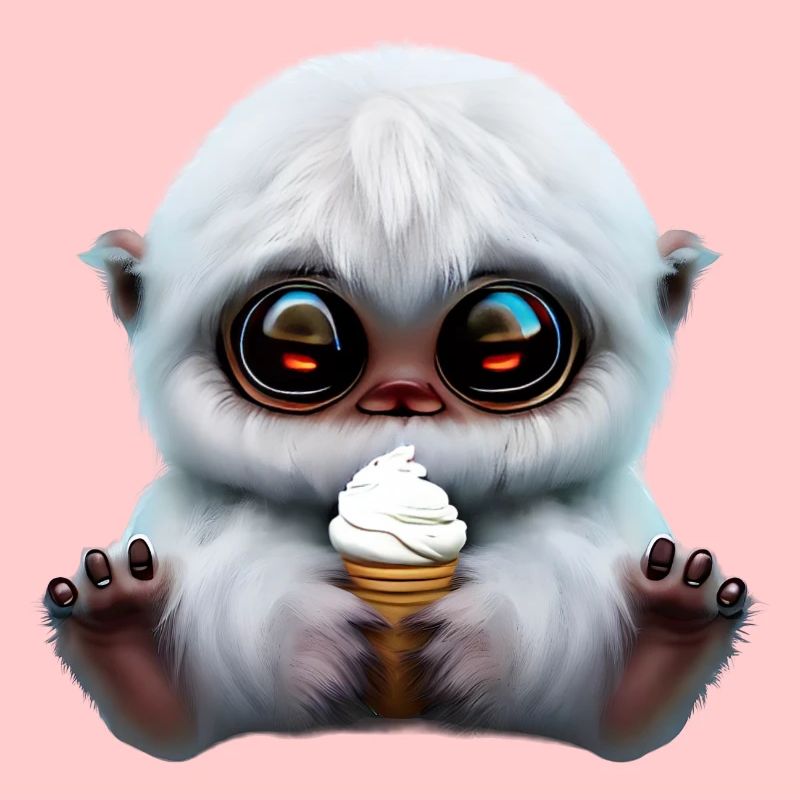 Yeti mit Softeis