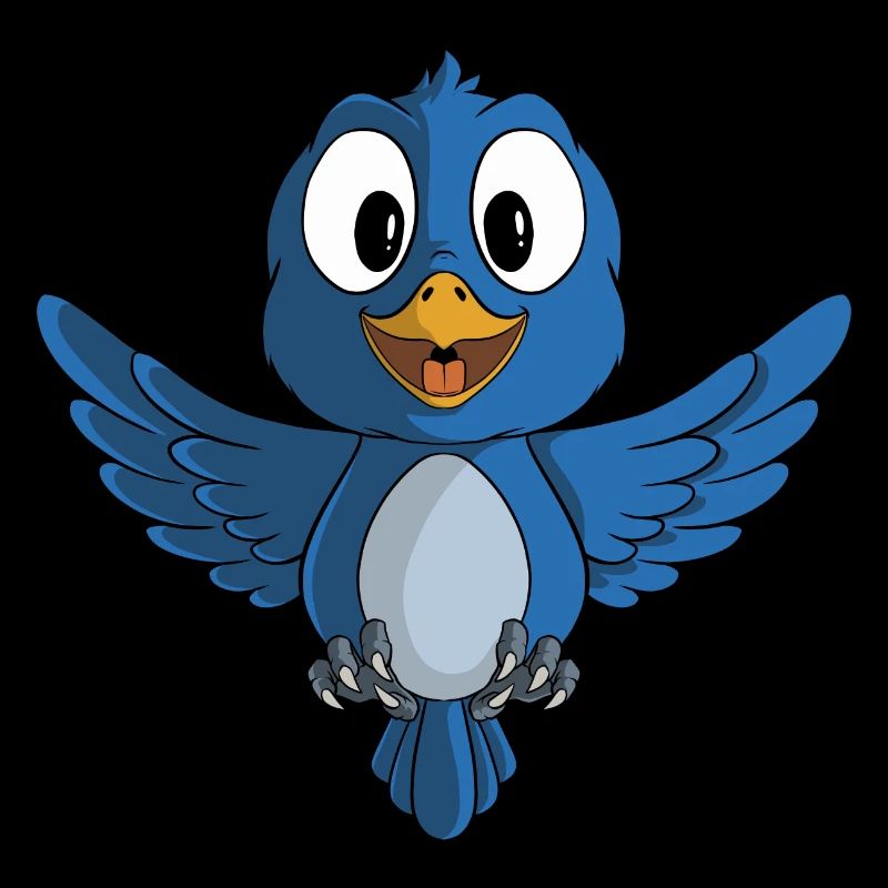 Süßer blauer Vogel