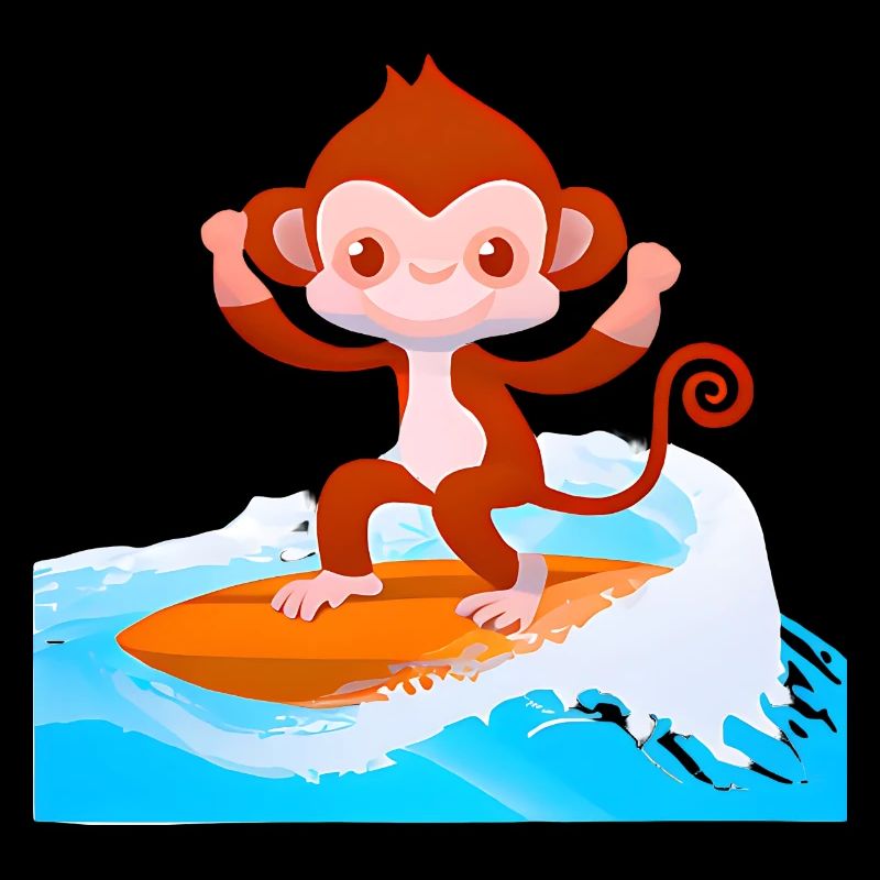 Surfer Affe