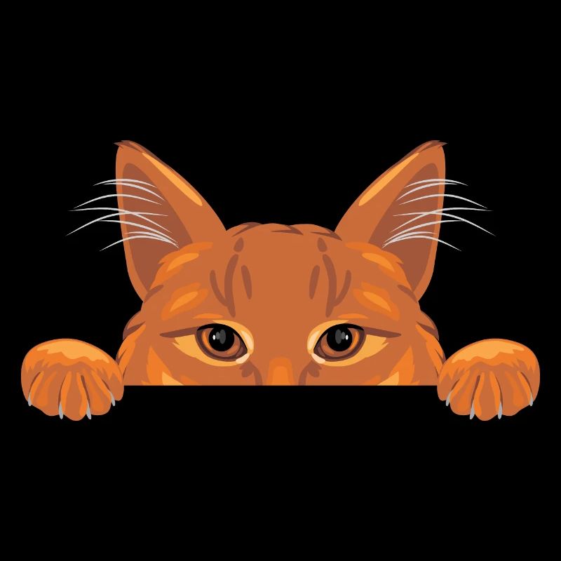 Peeking Ingwer Katze