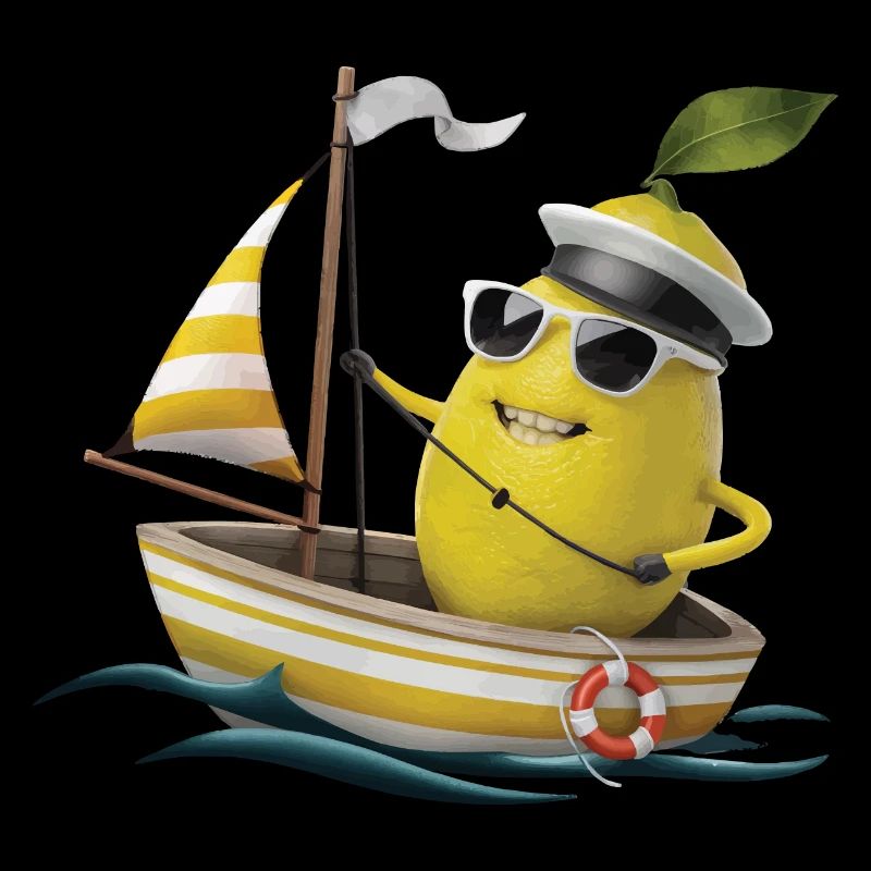 Obst Zitrone Bootfahren Geschenk