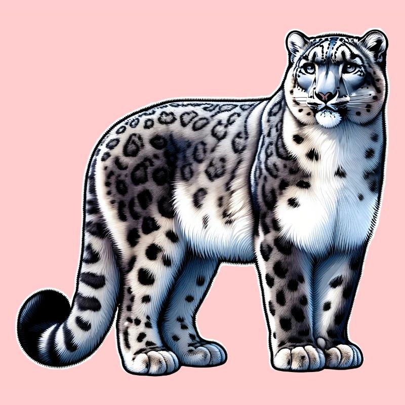 Léopard des neiges Léopard blanc Léopard