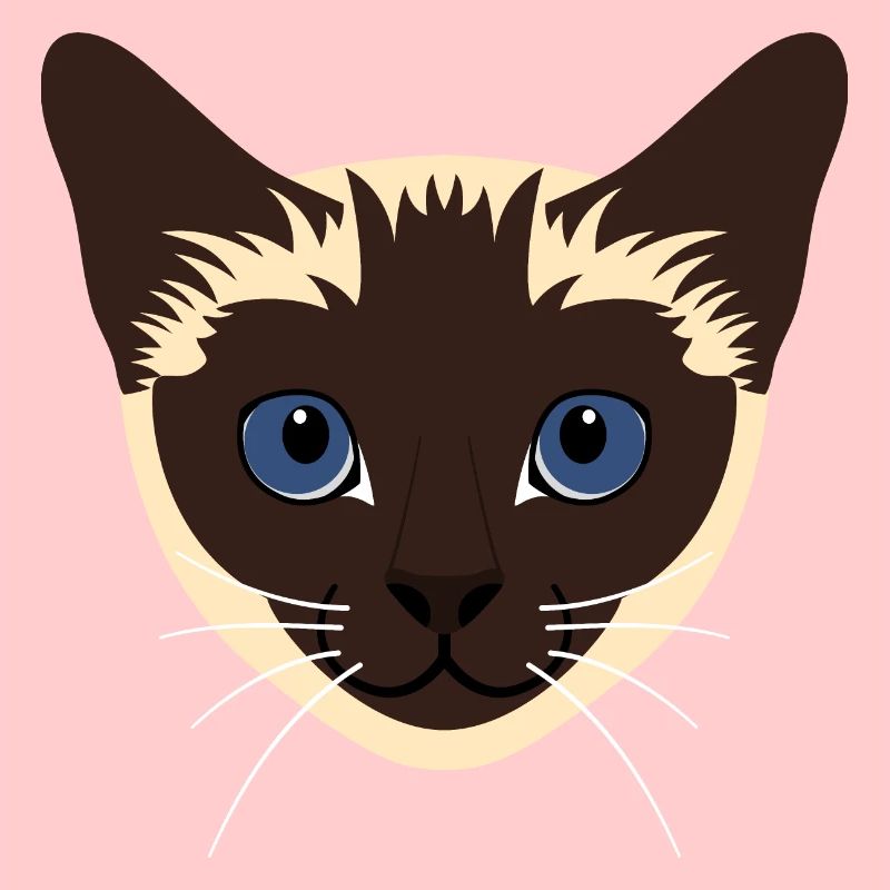 Siamesischer Katzenkopf