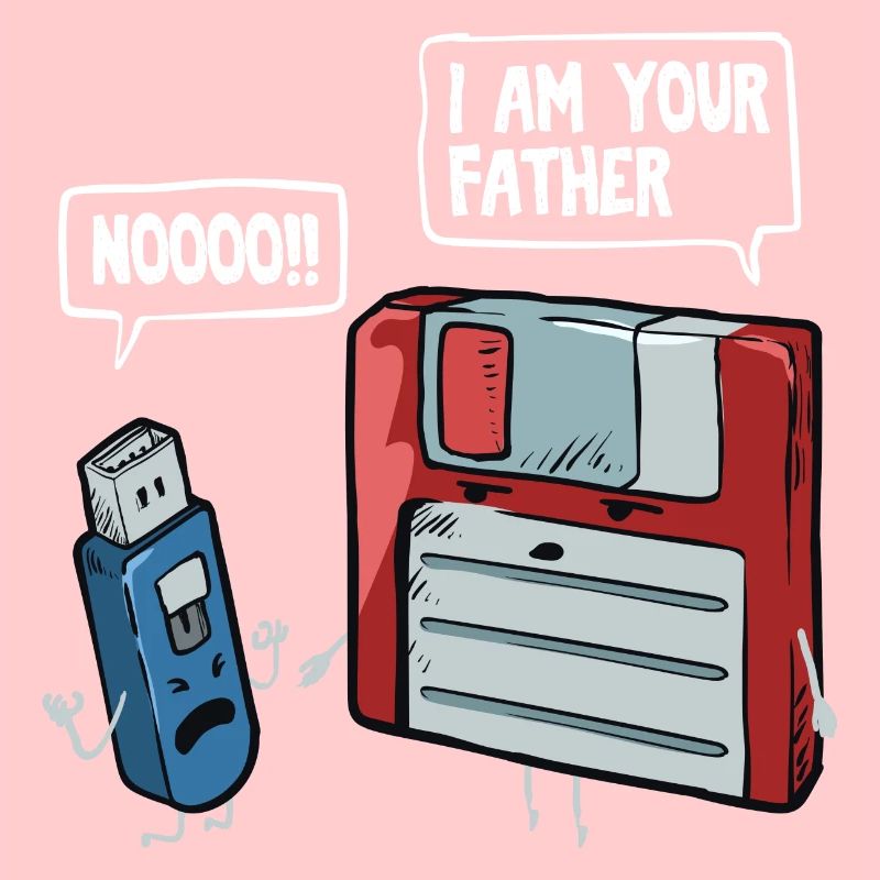 Diskette & USB Stick Geschenk für Computer Nerds