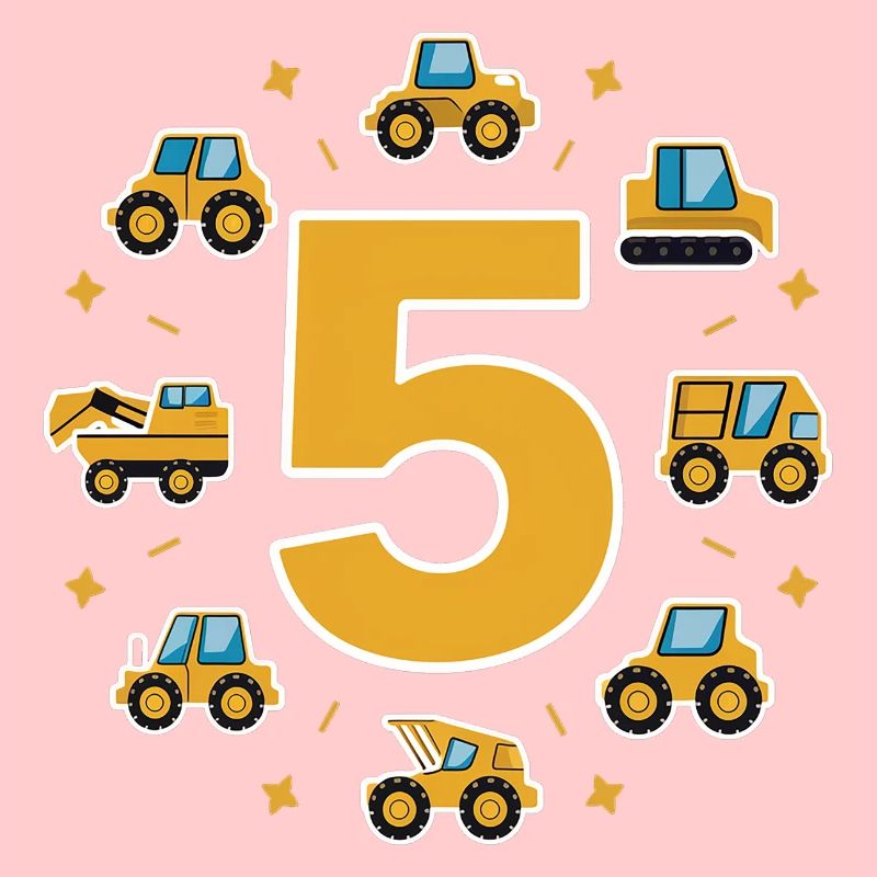 Construction site - 5 years - 5th birthday