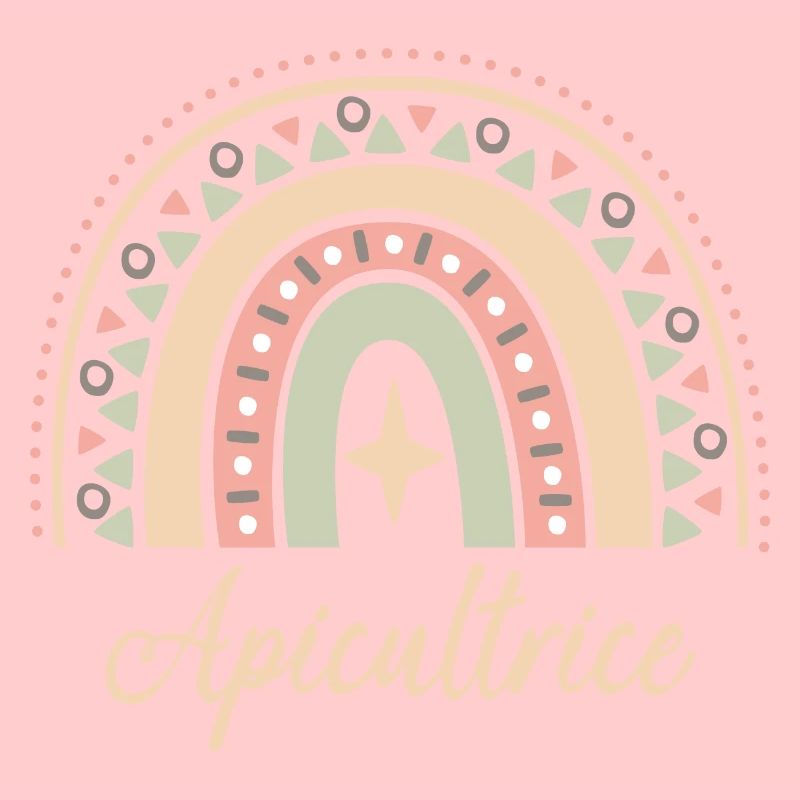 Cadeau Apicultrice. Boho Rainbow apicultrice.
