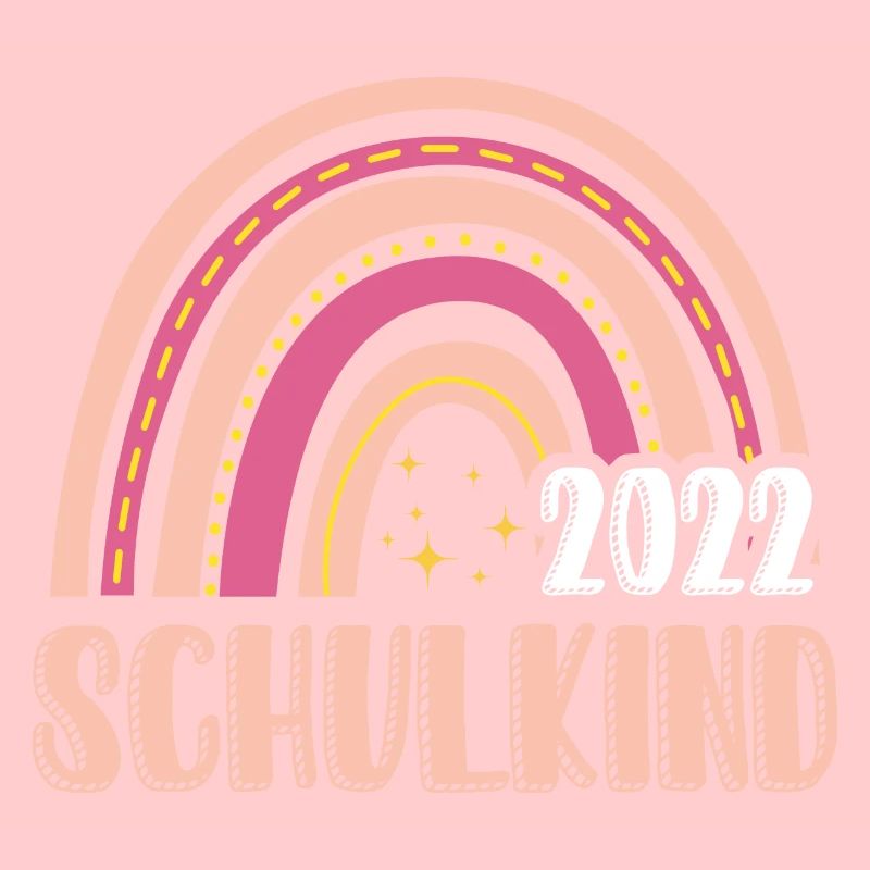 Mädchen Schulkind 2022 Regenbogen