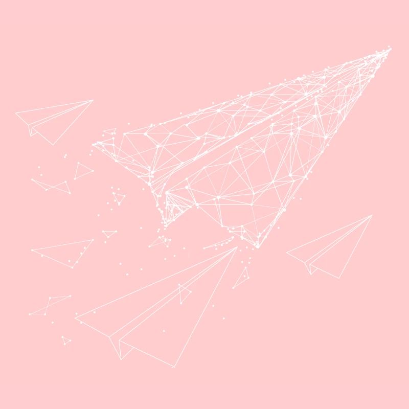 Papierflieger Polygon Technik Zeichnung