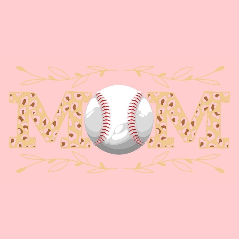 Leopard Baseball Mom Women Baseball Mom