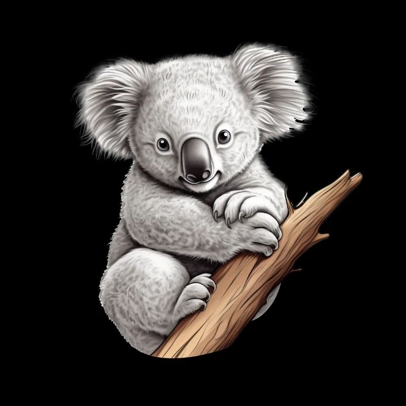 Süßer Koala mit Stamm Tier Australien Koala-Bär