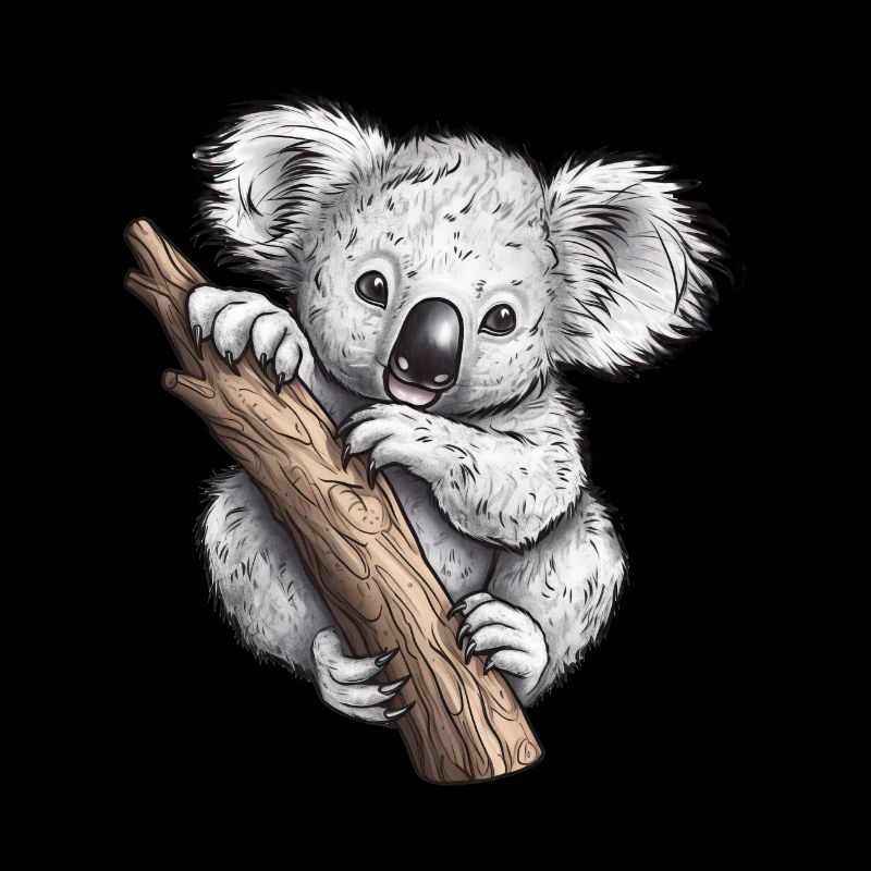Süßer Koala mit Stamm Tier Australien