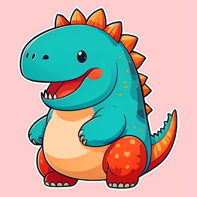 Niedlicher Comic Dinosaurier