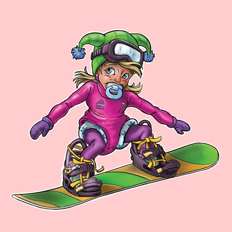 Petit bébé snowboarder 1