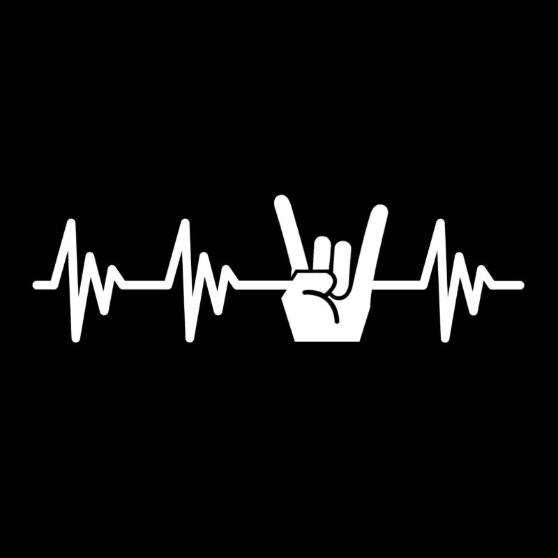 Devil Horns Metal Fork Heartbeat Herzschlag Rock