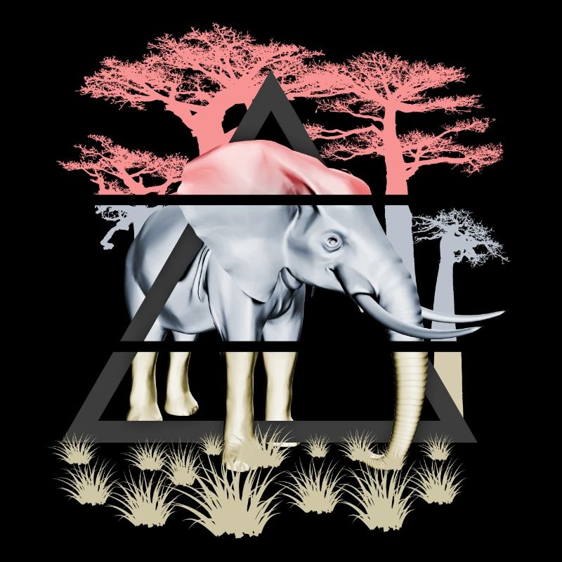 Weiser Elefant der Savanne